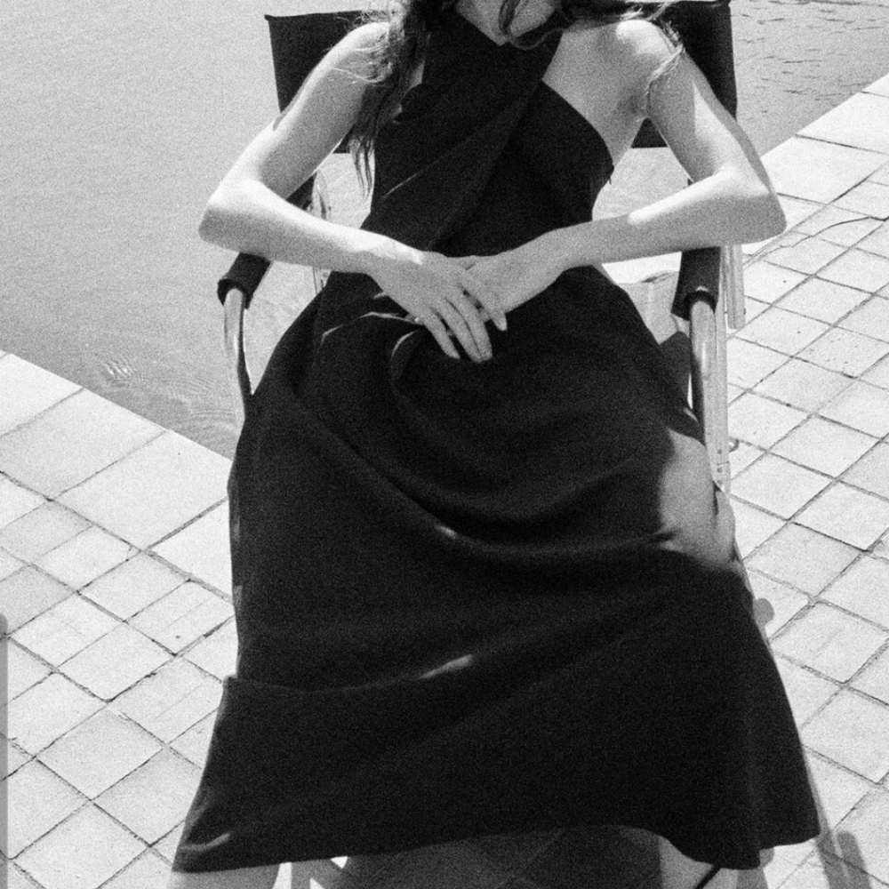 Zara linen blend dress (L)